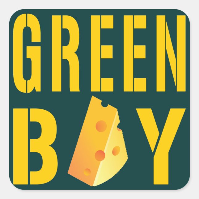 Green Bay Square Sticker (Front)
