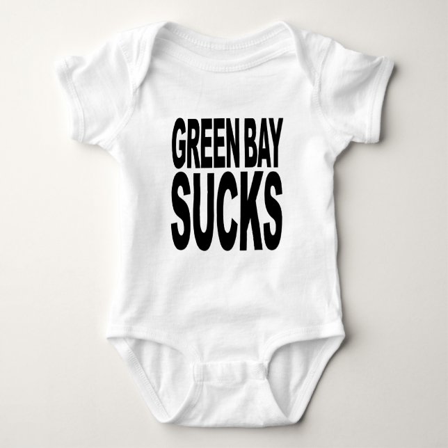 Green Bay Sucks Baby Bodysuit (Front)