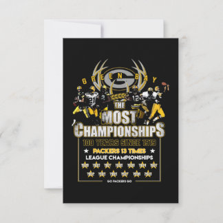 Green Bay The Most Championships Card