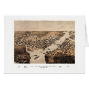 Green Bay, WI Panoramic Map - 1867