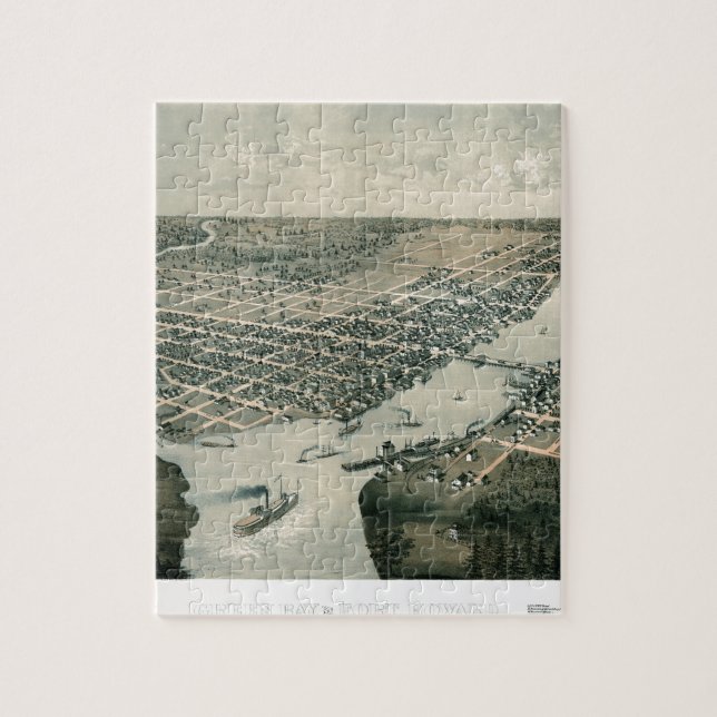 Green Bay Wisconsin 1867 Jigsaw Puzzle (Vertical)