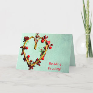 Green Be Mine For Him Light Hearted Valentines Holiday Card