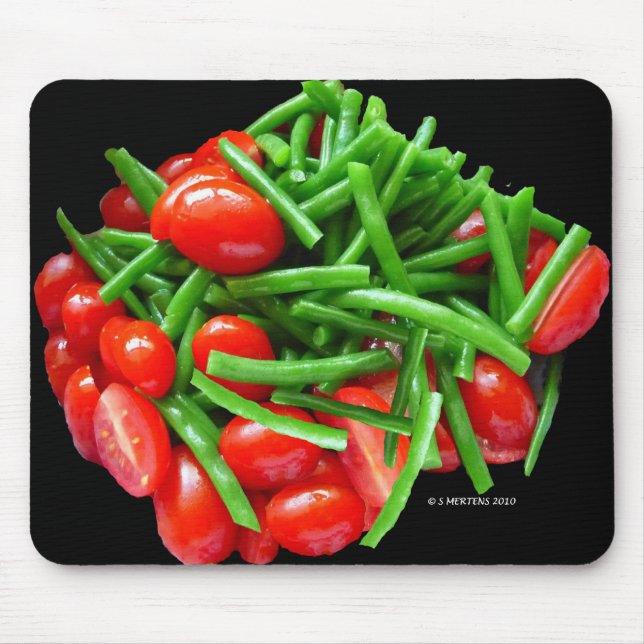 Green Bean and Tomatoes Mouse Mat (Front)