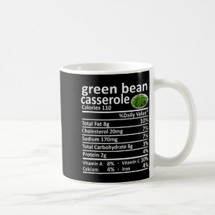 Green Bean Cerole Nutrition Food Facts Funny Thank Coffee Mug