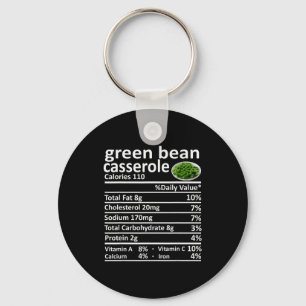 Green Bean Cerole Nutrition Food Facts Funny Thank Key Ring