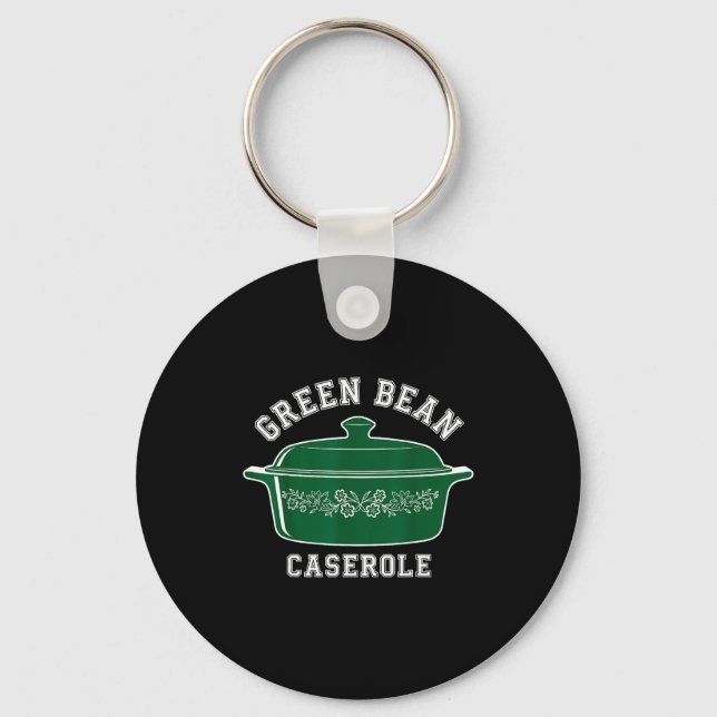 Green Bean Cerole Thanksgiving Humor Meme Men Wome Key Ring (Front)