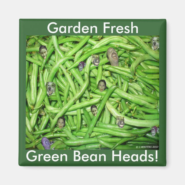 Green Bean Heads! Magnet (Front)