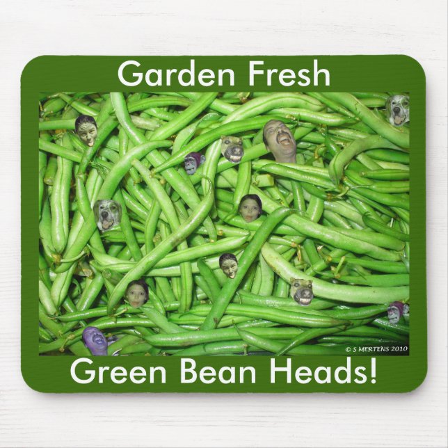 Green Bean Heads! Mouse Mat (Front)