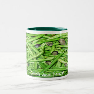 Green Bean Heads! Two-Tone Coffee Mug