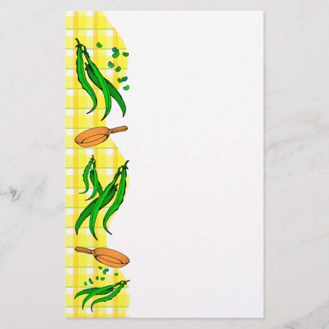 Green Bean Retro Yellow Plaid Flyer (Front)