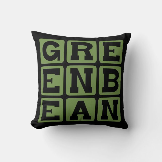 Green Bean, Vegetable Cushion (Front)