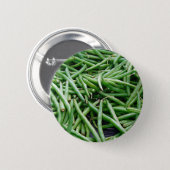Green Beans 6 Cm Round Badge (Front & Back)