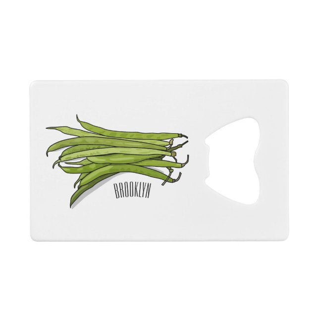 Green beans cartoon illustration  (Front (Horizontal))
