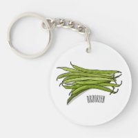 Green beans cartoon illustration