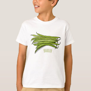 Green beans cartoon illustration  T-Shirt