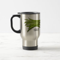 Green beans cartoon illustration