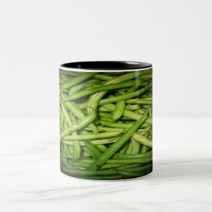 Green Beans in Spotlight Two-Tone Coffee Mug
