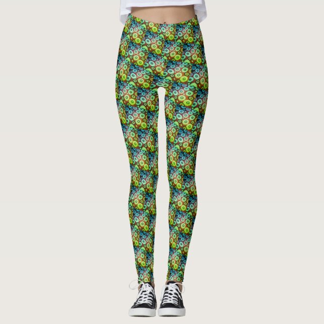 Green beauty bubbles leggings (Front)