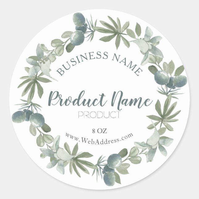 Green beauty product label soap template modern (Front)