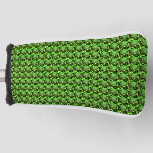 Green Bee Hive Golf Head Cover (Front)