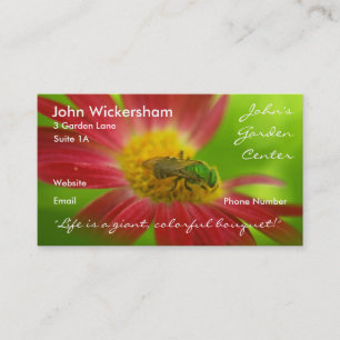 Green Bee & Painted Daisy Business Card