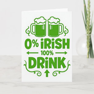 Green Beer Drinkers Card