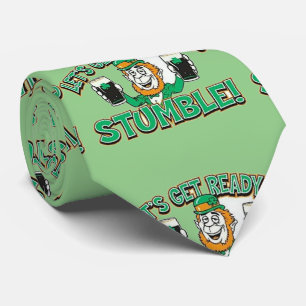 Green Beer Drinking Leprachaun St. Pat's Day Tie