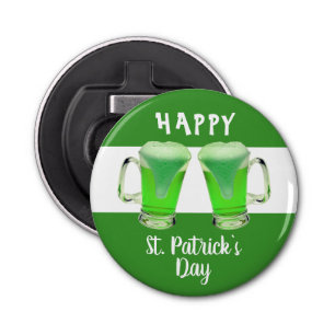 Green Beer Glass Happy St. Patrick`s day Bottle Opener