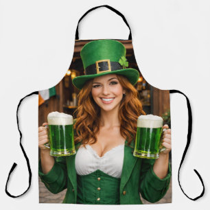 Green Beer Irish All-Over Print Apron