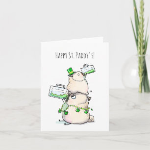 Green Beer pug St. Patrick's Day card