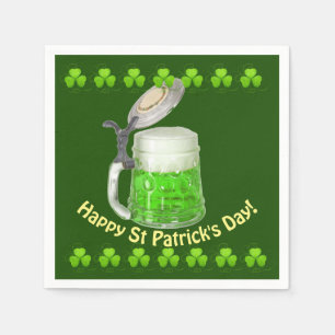 Green Beer St Patrick's Day Napkin
