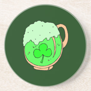 Green Beer St. Patrick's Sandstone Coaster