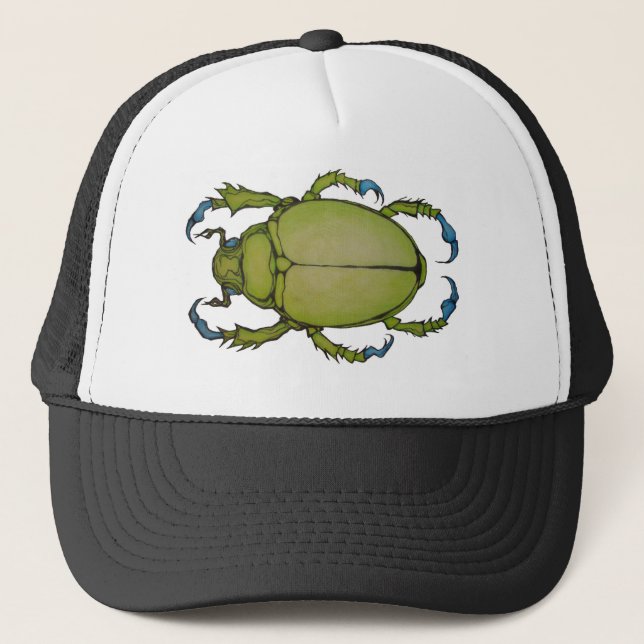 green beetle trucker hat (Front)