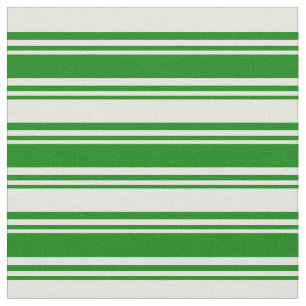 Green & Beige Coloured Lined/Striped Pattern Fabric