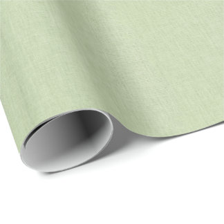 Green Beige Linen Mimic Fabric Texture Wrapping Paper