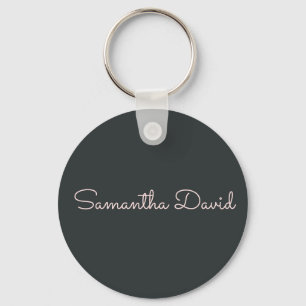 Green Beige personalized Key Ring