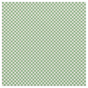Green, Beige & White Plaid Pattern Fabric