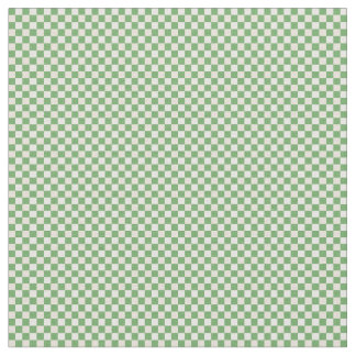 Green, Beige & White Plaid Pattern Fabric