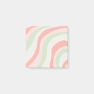 Green Beige Zebra Stripe Modern Minimalist Spring  Post-it Notes