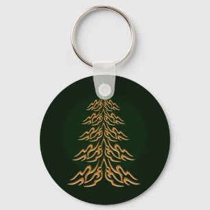 Green Bell Christmas Tree Key Chain