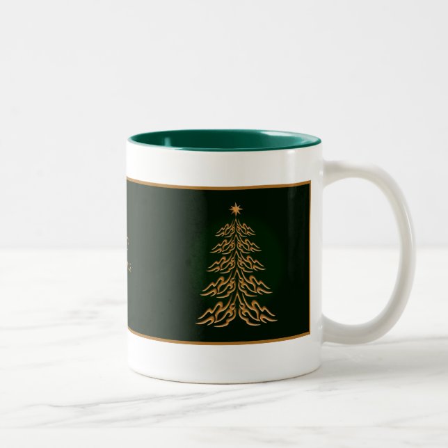 Green Bell Christmas Tree Mug (Right)