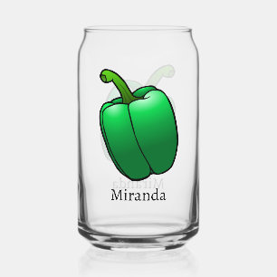 Green Bell Pepper Can Glass