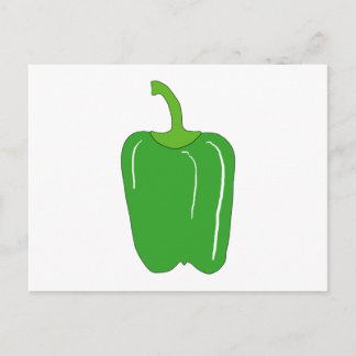 Green Bell Pepper. Whole. Postcard