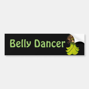 Green Belly Dancer Bumper Sticker