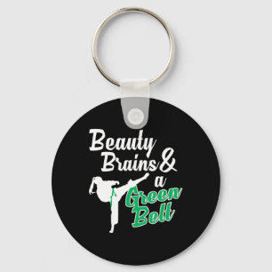 Green Belt Taekwondo Martial Arts Funny Judo Quote Key Ring