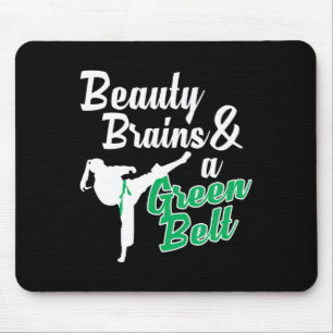 Green Belt Taekwondo Martial Arts Funny Judo Quote Mouse Mat