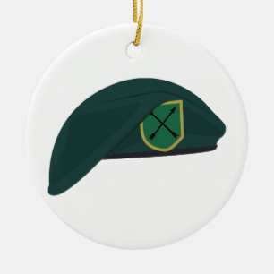 Green Beret Ceramic Tree Decoration