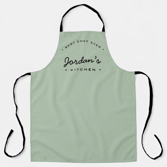 Green Best Chef ever Custom Your Kitchen  Apron (Front)