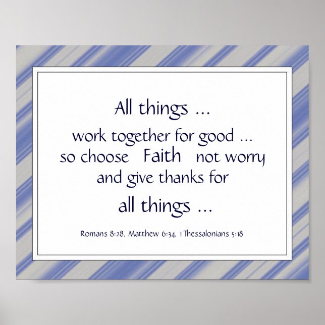 Green Bible Scripture Encouragement Quotes Poster (Front)