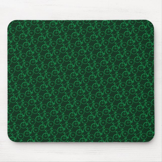 green bicycle . biking cool mouse mat (Front)